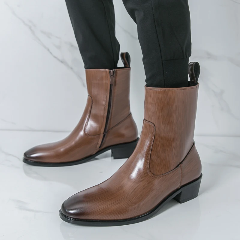 Chelsea Boots Men - 클래식 편안한 앵클 부츠 패션 남성