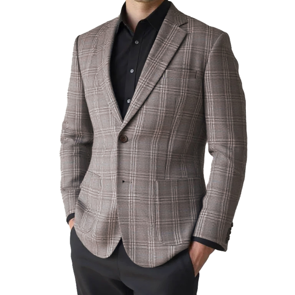 Mens Fashion Blazer - 2026 패션 남성 재킷 브라운 그레이