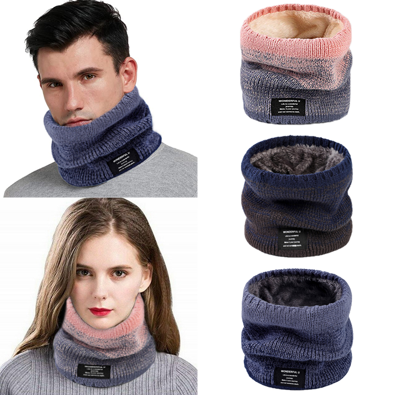 Men'S Fashion Head Scarf - 겨울 여성 남성 니트 그라디언트 헤드
