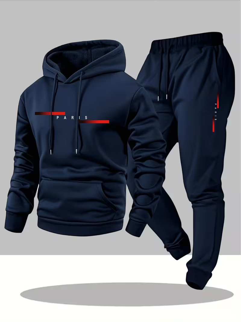 Men'S Winter Fashion - 남성 베스트셀러 트렌디 레터 프린트 세트