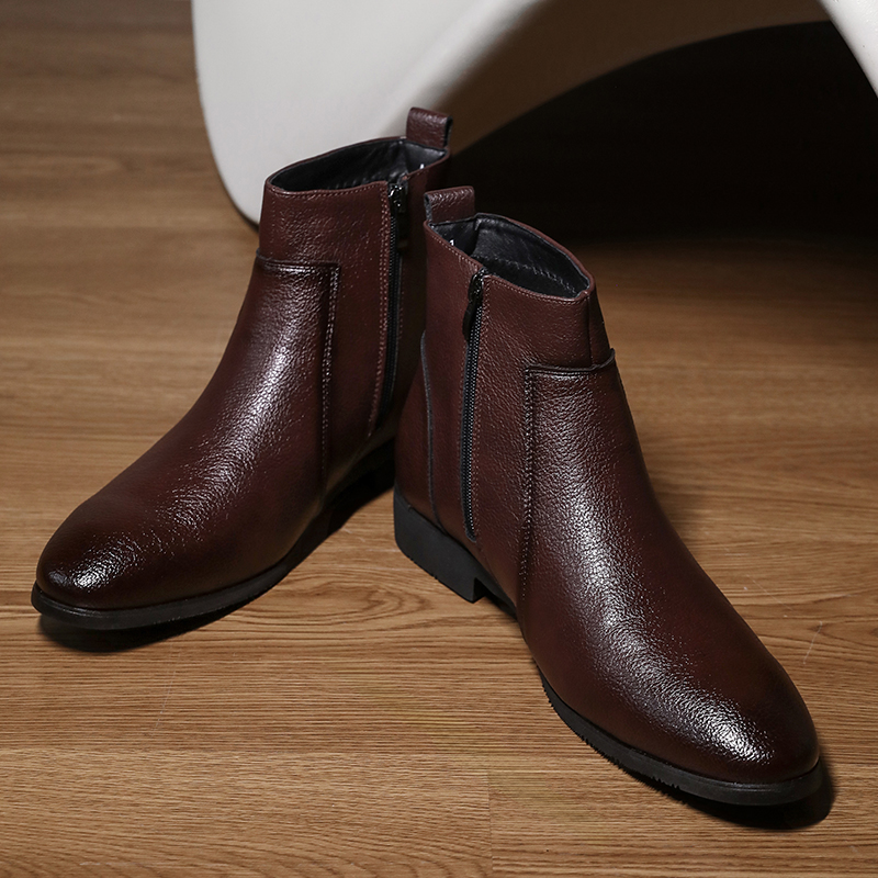 Chelsea Boots Men - 비즈니스 캐주얼 남성용 부드러운 가죽 앵클