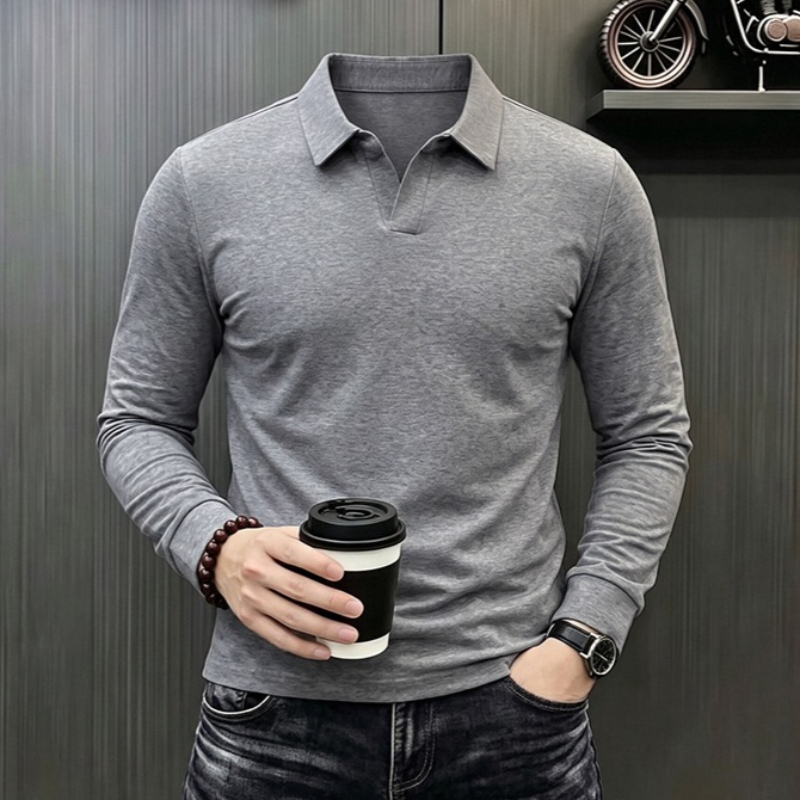 Men'S Fashion Trends 2025 - 남성 비즈니스 캐주얼 긴팔 티셔츠 봄