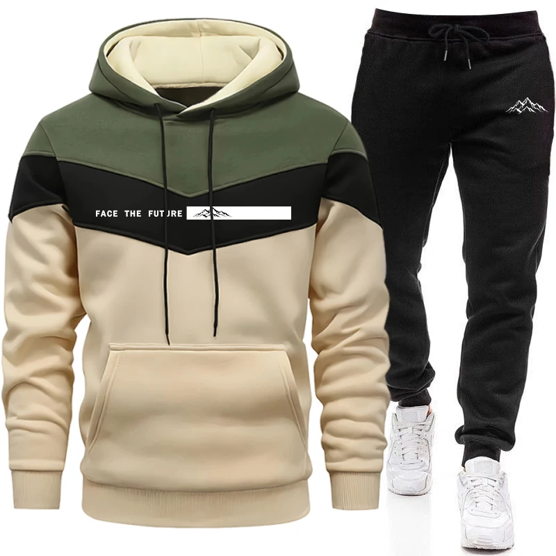 Men'S Winter Fashion - 트랙슈트 남성 패션 캐주얼 후드 스웨트셔츠