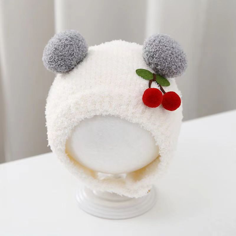 Beanie Winter Hat - 겨울 따뜻한 아기 비니 귀여운 체리