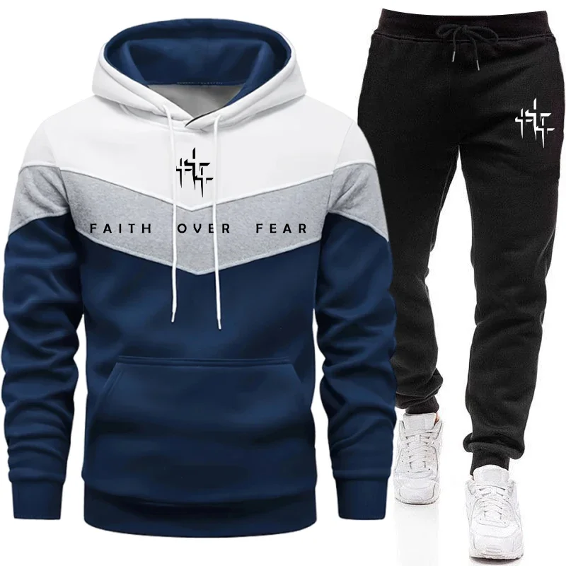 Faith Over Fear 남성용 트랙수트 후드 티셔 - Men'S Winter Fashion 리뷰 및 가격