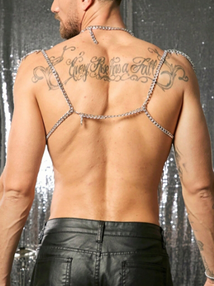 태슬 체인 바디 숄더 섹시 바디 메탈 체인 남성 펑크  - Fashion Harness Men 리뷰 및 가격