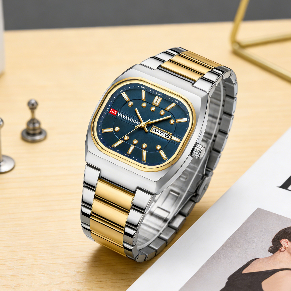 스퀘어형의 독특한 디자인의 스틸 쿼츠 시계, 남성용 4 - Fashion Mens Watches 리뷰 및 가격