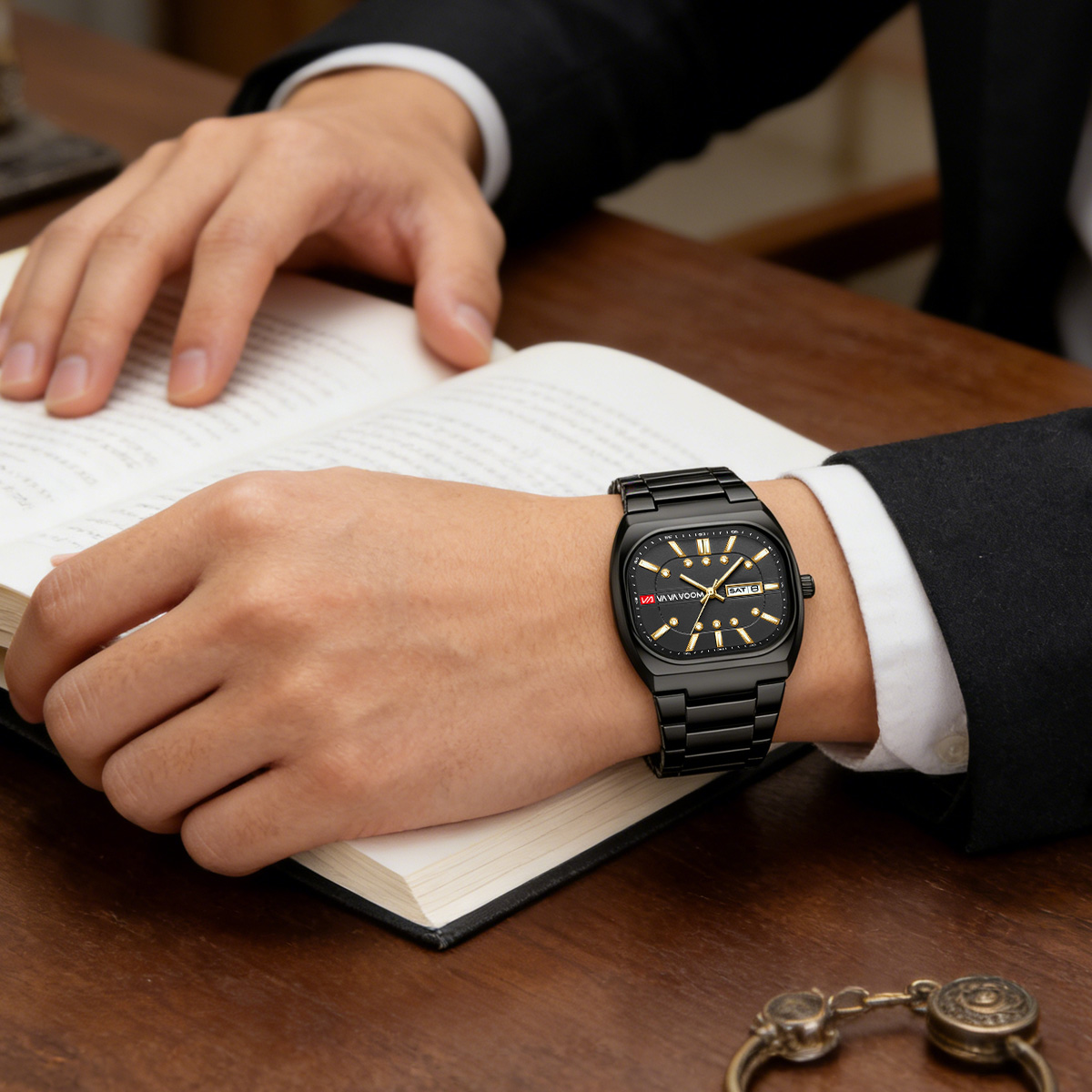 스퀘어형의 독특한 디자인의 스틸 쿼츠 시계, 남성용 4 - Fashion Mens Watches 리뷰 및 가격