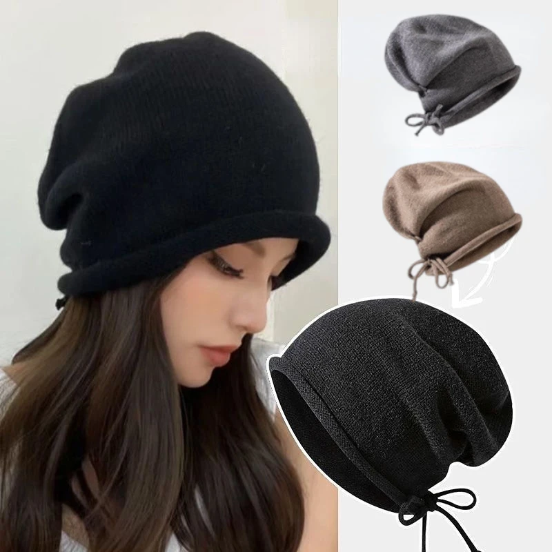 니트 보닛 후드 여성용 겨울 따뜻한 루즈핏 비니 모자  - Beanie Winter Hat 리뷰 및 가격