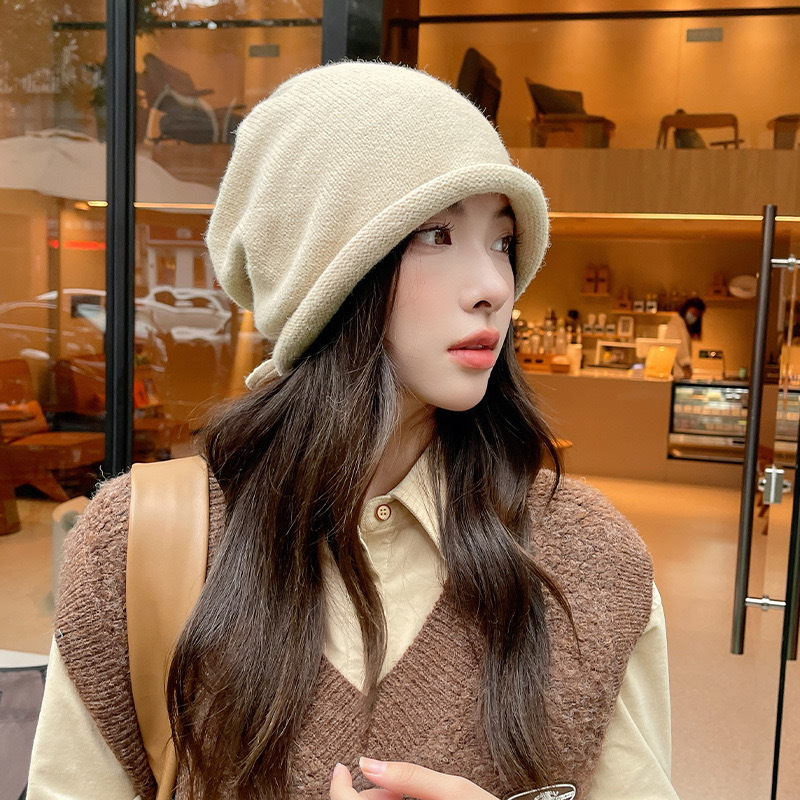 니트 보닛 후드 여성용 겨울 따뜻한 루즈핏 비니 모자  - Beanie Winter Hat 리뷰 및 가격