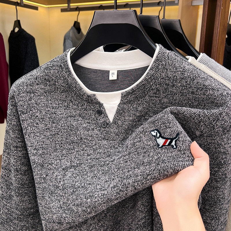 패션 트렌드 솔리드 컬러 남성용 가짜 투피스 티셔츠 가 - Men'S Winter Fashion 리뷰 및 가격