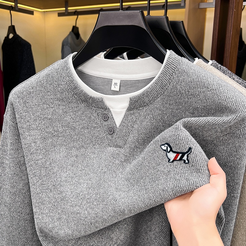 패션 트렌드 솔리드 컬러 남성용 가짜 투피스 티셔츠 가 - Men'S Winter Fashion 리뷰 및 가격