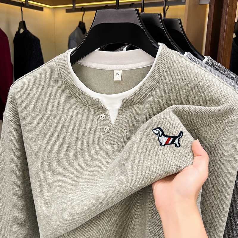 패션 트렌드 솔리드 컬러 남성용 가짜 투피스 티셔츠 가 - Men'S Winter Fashion 리뷰 및 가격