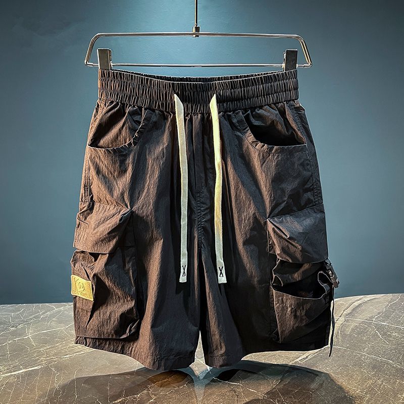 남성용 버뮤다 카고 반바지 솔리드 탄성 허리 빠르게 그 - Mens Fashion Cargo Pants 리뷰 및 가격