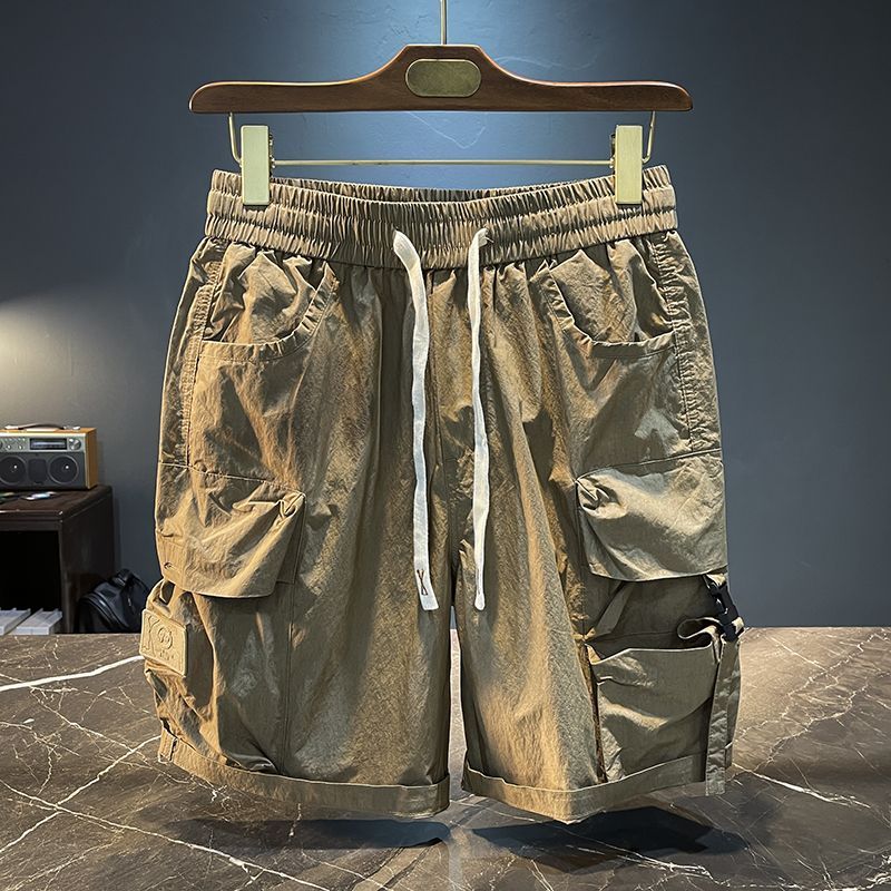 남성용 버뮤다 카고 반바지 솔리드 탄성 허리 빠르게 그 - Mens Fashion Cargo Pants 리뷰 및 가격