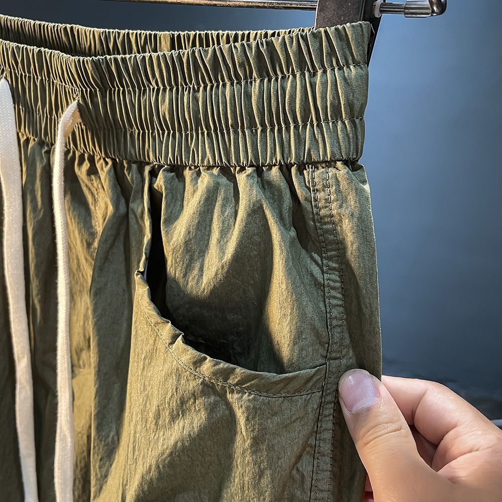 남성용 버뮤다 카고 반바지 솔리드 탄성 허리 빠르게 그 - Mens Fashion Cargo Pants 리뷰 및 가격