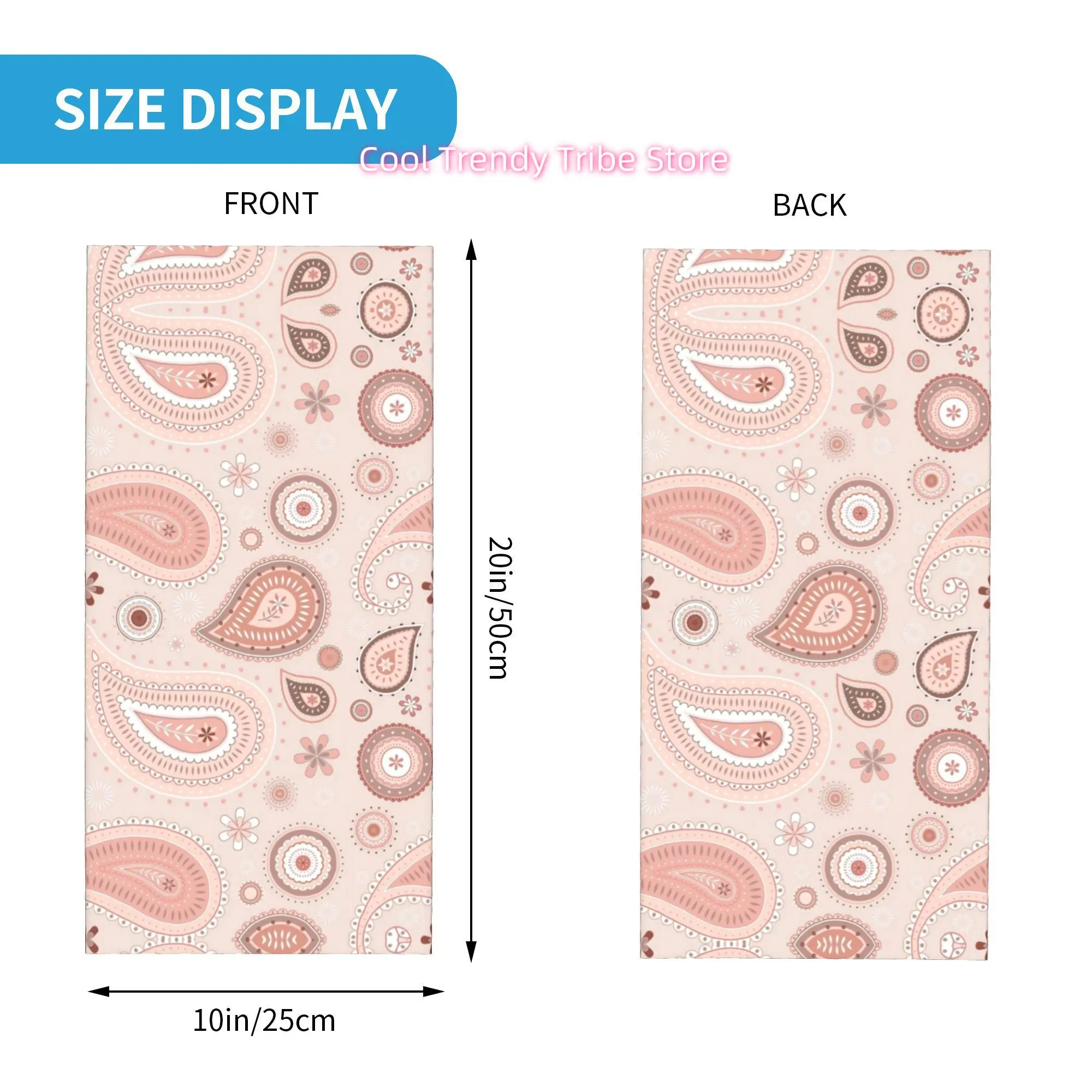 베이지색 배경에 분홍색 페이즐리 무늬가 있는 부드러운  - Men'S Fashion Head Scarf 리뷰 및 가격