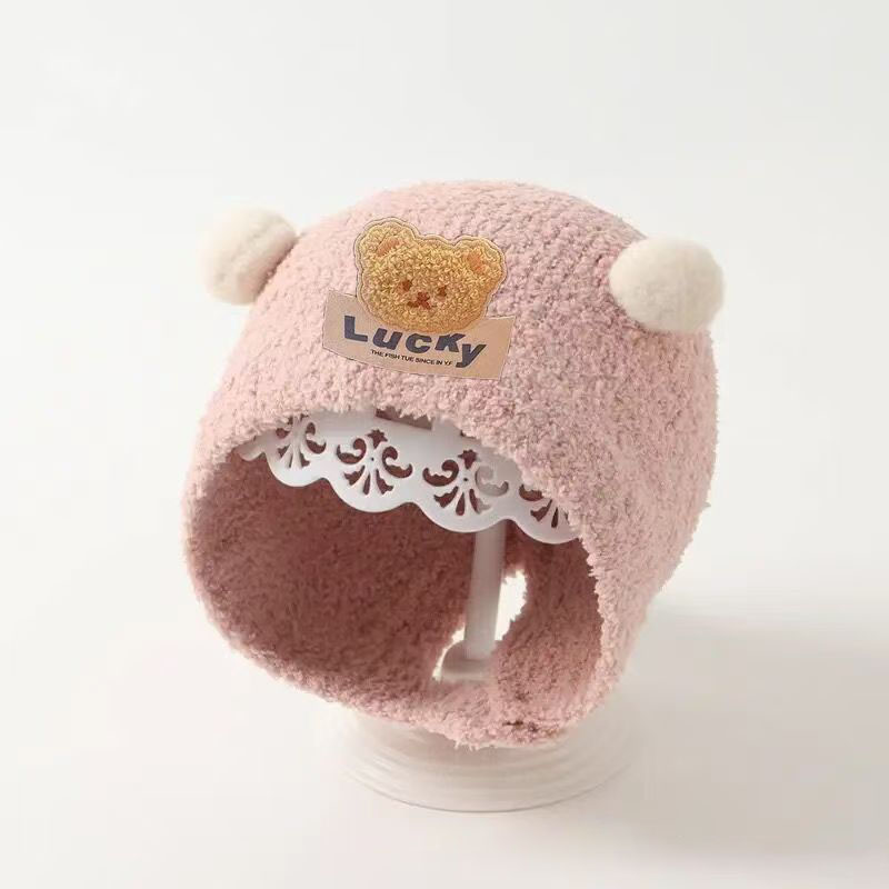 귀여운 곰 아기 귀 보호 모자 겨울 따뜻한 플러시 두꺼 - Beanie Winter Hat 리뷰 및 가격