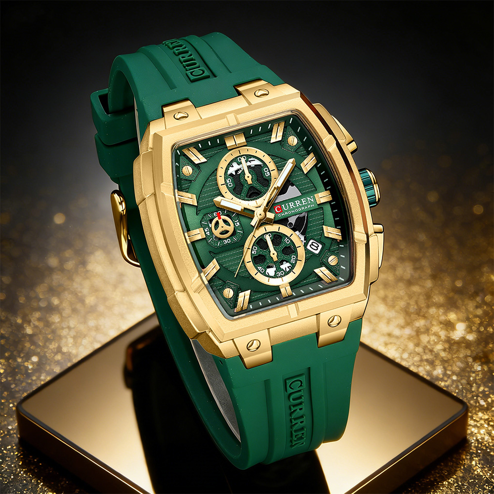 CURREN 남성용 럭셔리 빈티지 시계, 실리콘 스트랩 - Fashion Mens Watches 리뷰 및 가격