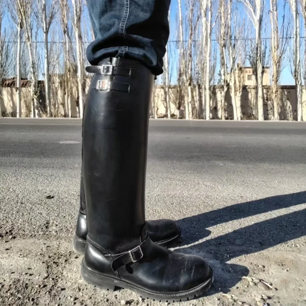 패션 남성용 천연 가죽 영국식 롱 첼시 부츠 무릎 높이 - Chelsea Boots Men 리뷰 및 가격