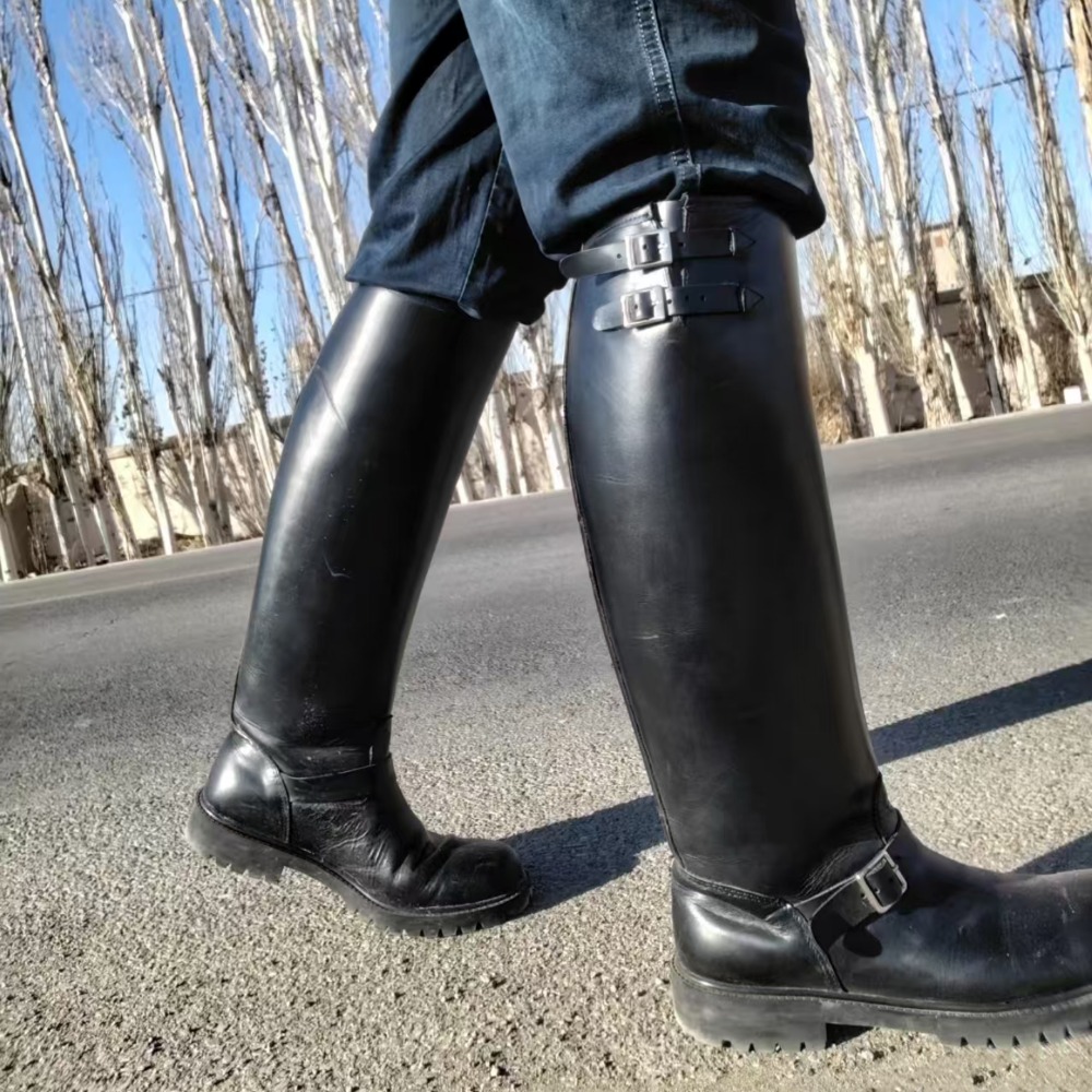 패션 남성용 천연 가죽 영국식 롱 첼시 부츠 무릎 높이 - Chelsea Boots Men 리뷰 및 가격