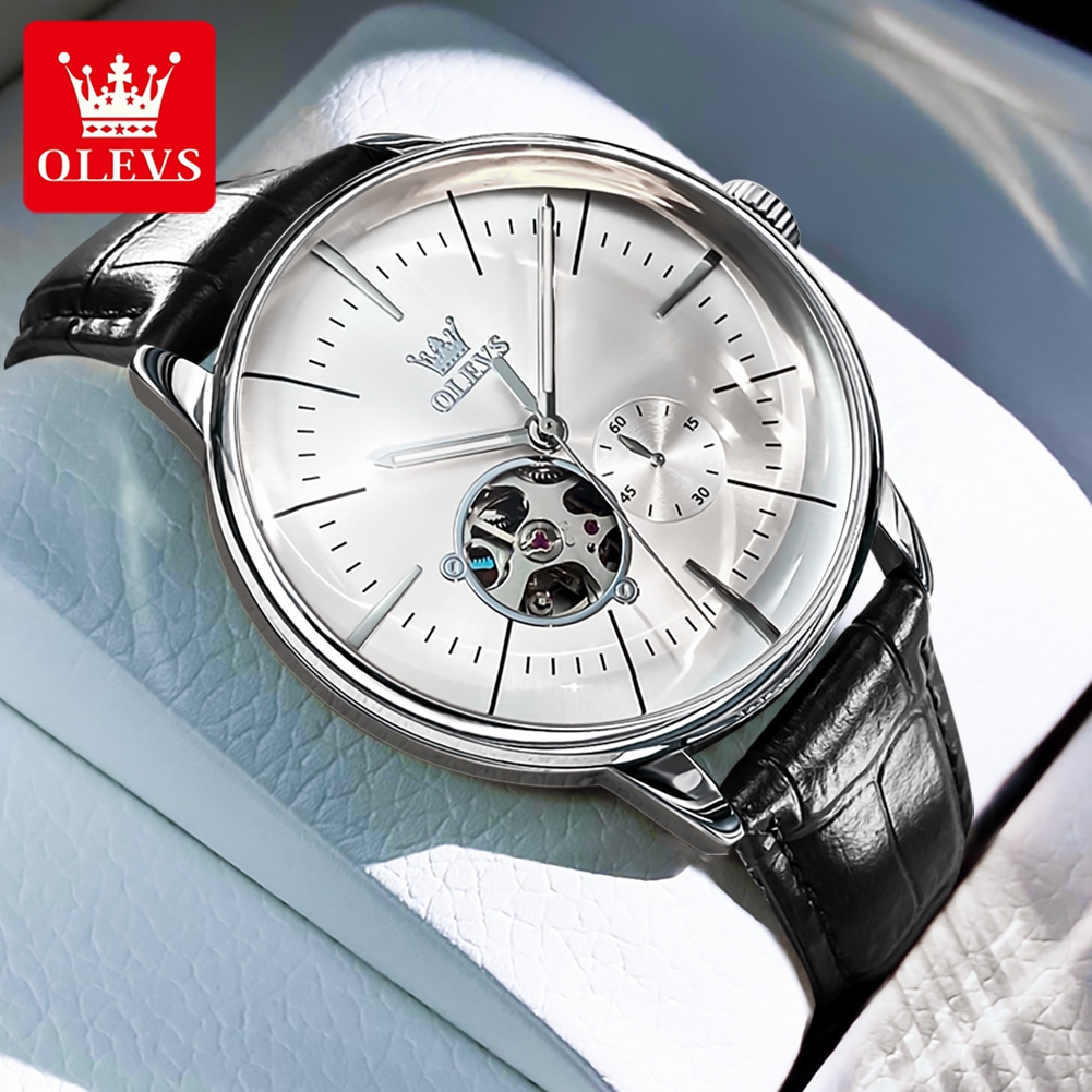 OLEVS 6708 패션 남성용 시계 가죽 스트랩 오리 - Fashion Mens Watches 리뷰 및 가격