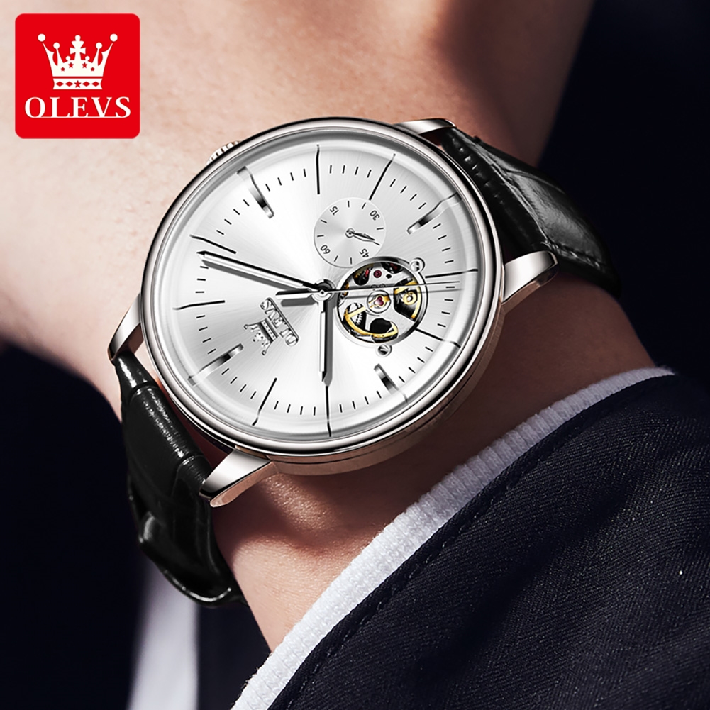OLEVS 6708 패션 남성용 시계 가죽 스트랩 오리 - Fashion Mens Watches 리뷰 및 가격