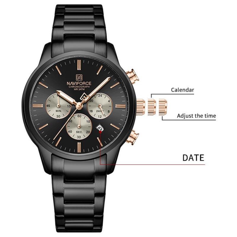 NAVIFORCE 남성용 쿼츠 크로노그래프 시계 방수  - Fashion Mens Watches 리뷰 및 가격