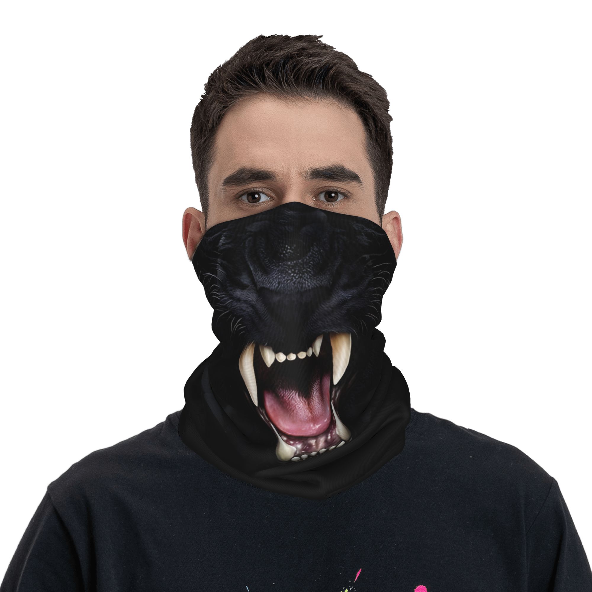 커스텀 블랙 팬서 동물 머리 락 밴다나 넥 게이터 방풍 - Men'S Fashion Head Scarf 리뷰 및 가격
