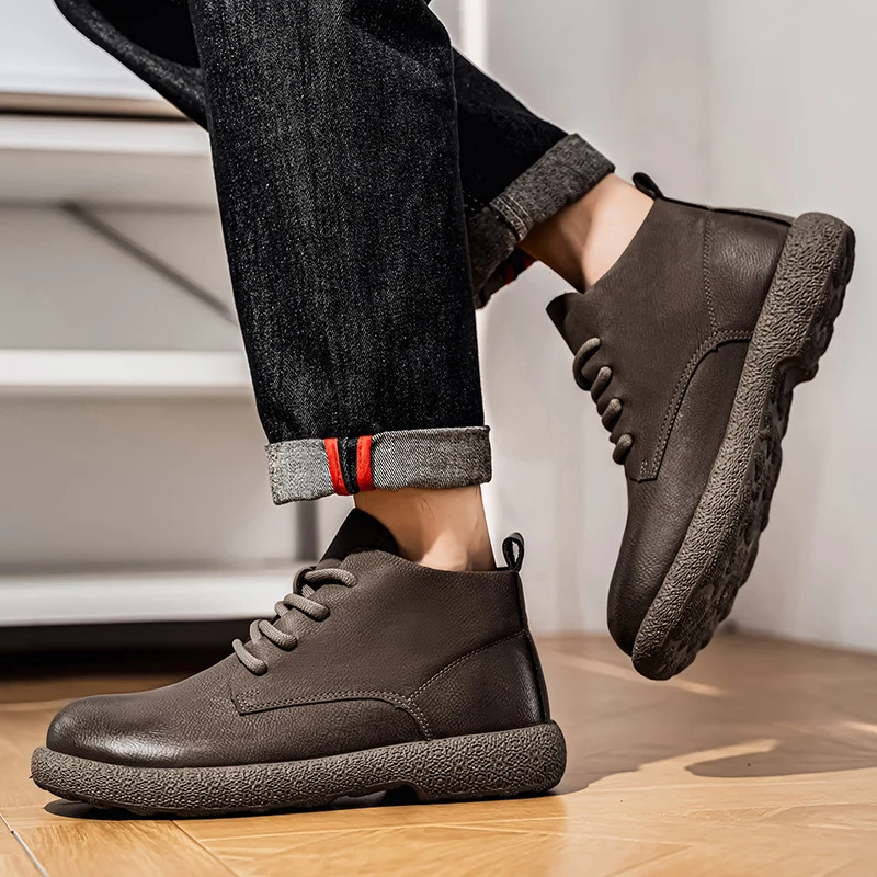 남성용 앵클 부츠 브라운 숏 부츠 럭셔리 신발 파일럿용 - Chelsea Boots Men 리뷰 및 가격