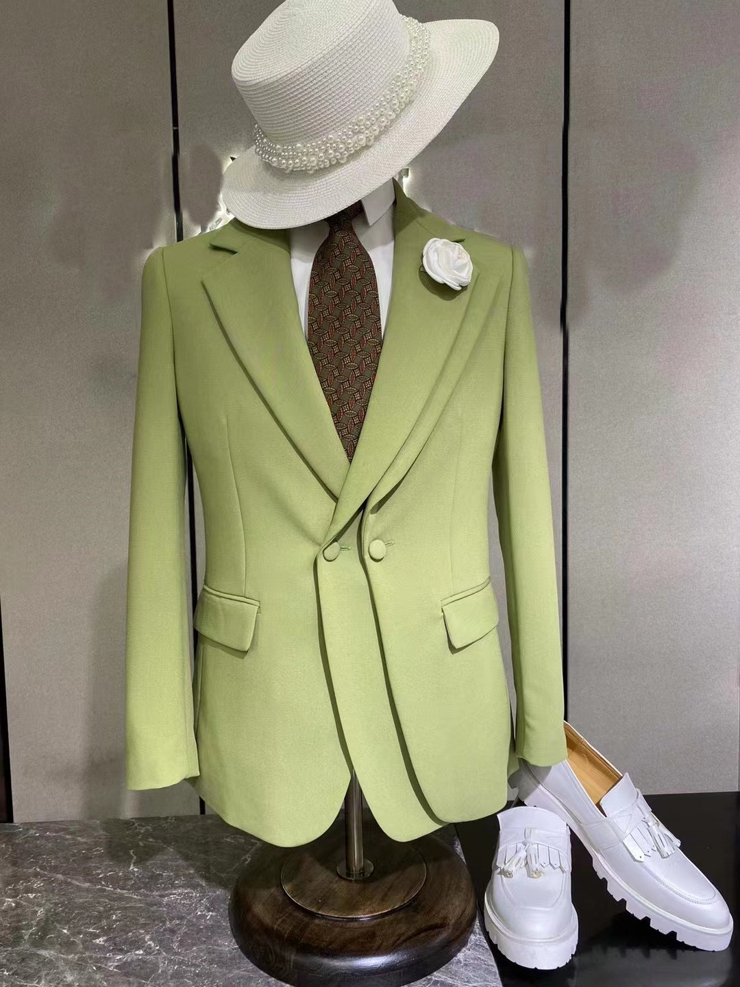 맞춤형 최신 디자인 패션 녹색 웨딩 수트, 남성 공식  - Mens Fashion Blazer 리뷰 및 가격