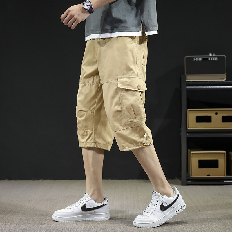남성용 카고 반바지 새로운 여름 패션 솔리드 컬러 통기 - Mens Fashion Cargo Pants 리뷰 및 가격