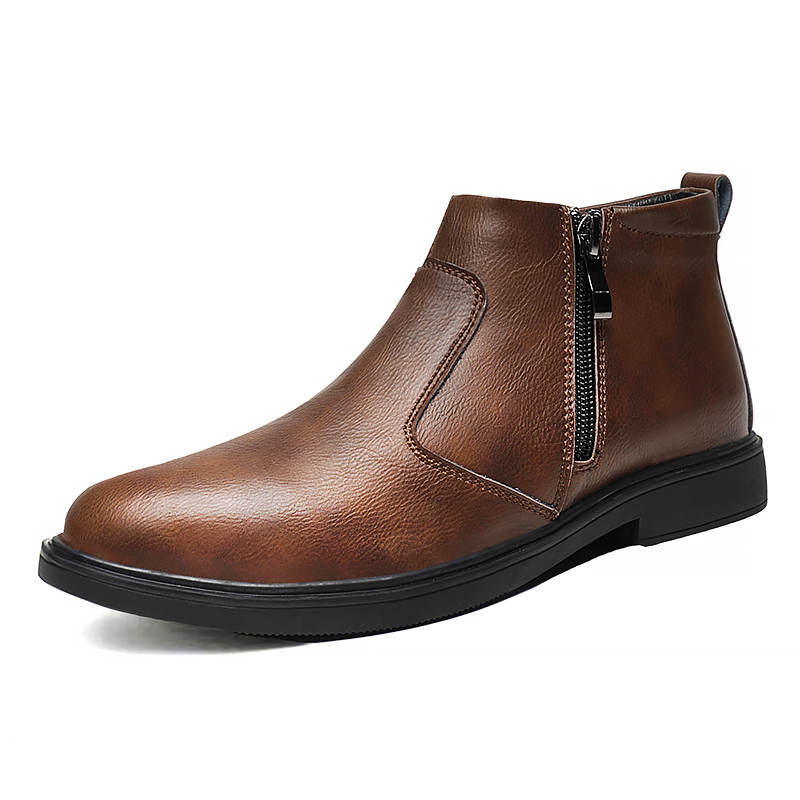 남성용 가을 겨울 신상 하이탑 가죽 신발, 지퍼가 달린 - Chelsea Boots Men 리뷰 및 가격