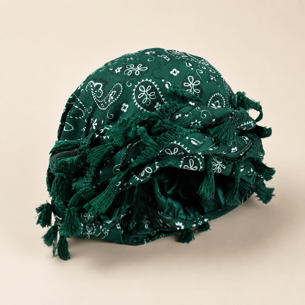 빈티지 새틴 트위스트 헤드랩 캐슈넛 프린트 비니 모자  - Men'S Fashion Head Scarf 리뷰 및 가격
