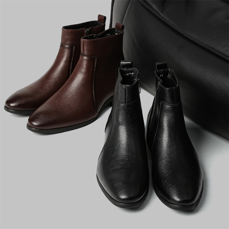 비즈니스 캐주얼 남성용 부드러운 가죽 앵클 부츠, 사이 - Chelsea Boots Men 리뷰 및 가격