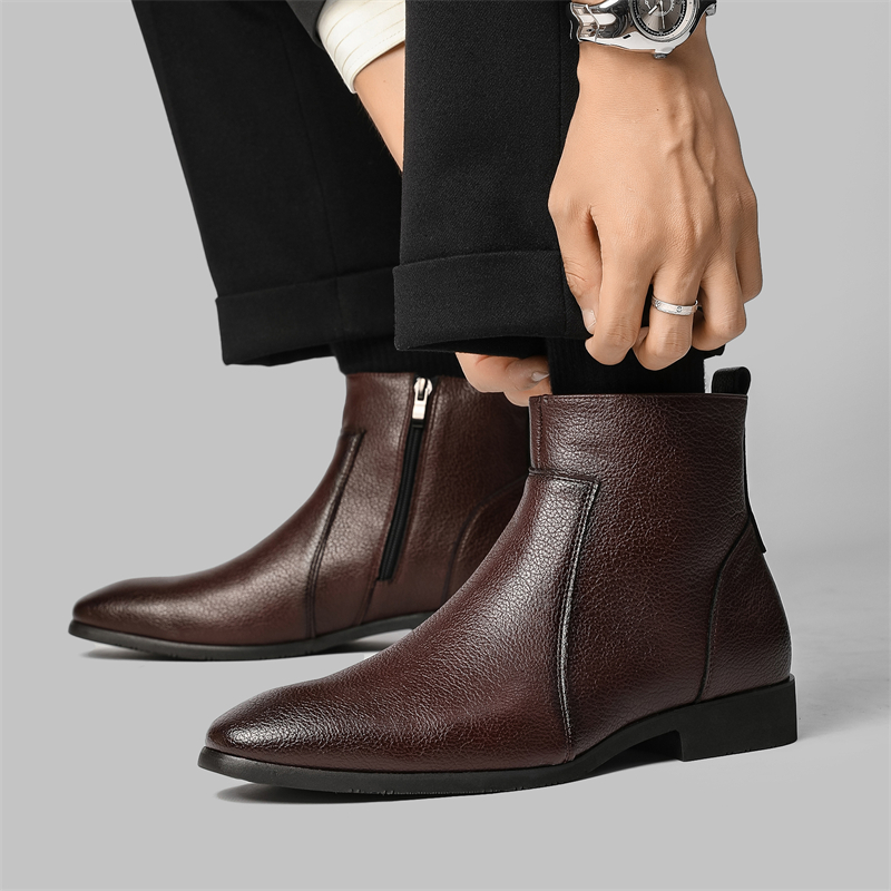 비즈니스 캐주얼 남성용 부드러운 가죽 앵클 부츠, 사이 - Chelsea Boots Men 리뷰 및 가격