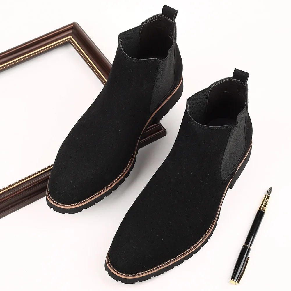 남성 앵클 부츠 영국 스타일 스웨이드 가죽 부츠 패션  - Chelsea Boots Men 리뷰 및 가격