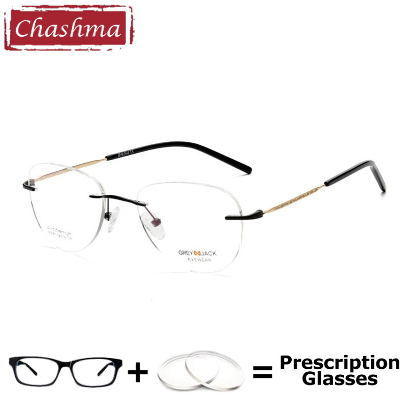 Chashma 우아한 무테 안경 처방 안경 근시 안경  - Mens Fashion Reading Glasses 리뷰 및 가격
