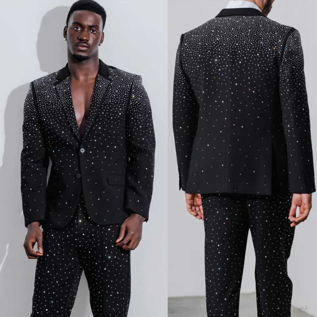 럭셔리 다이아몬드 남성 정장 신랑 웨딩 턱시도 2피스  - Mens Fashion Blazer 리뷰 및 가격