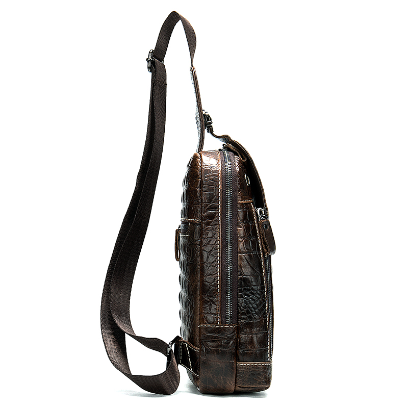 Luufan 남성용 정품 가죽 슬링백, 악어 패턴, 메 - Fashion Harness Men 리뷰 및 가격