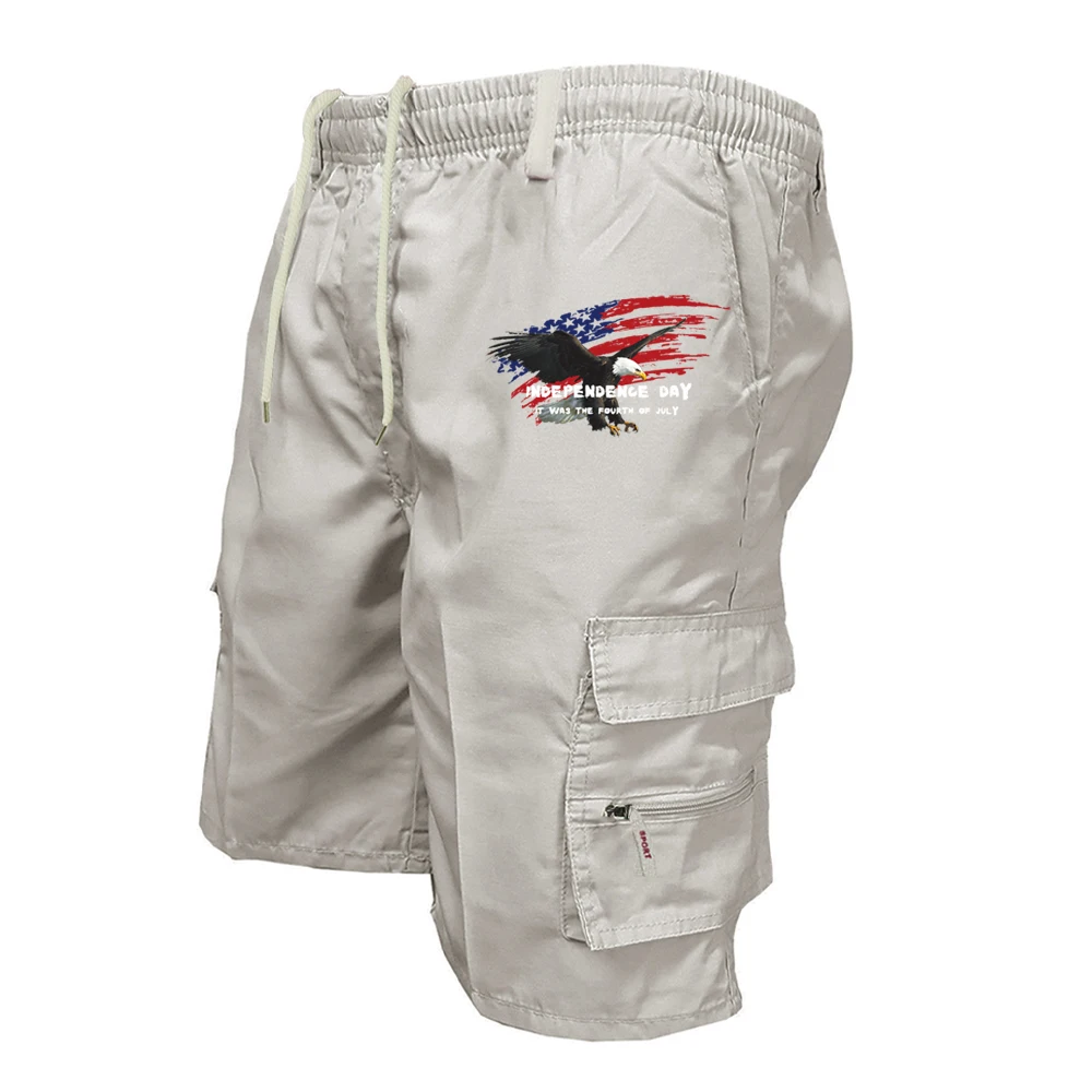 여름 남성 밀리터리 스타일 카고 반바지 아메리칸 프린트 - Mens Fashion Cargo Pants 리뷰 및 가격