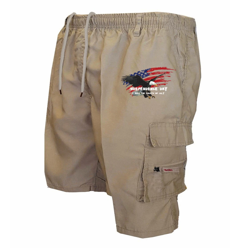 여름 남성 밀리터리 스타일 카고 반바지 아메리칸 프린트 - Mens Fashion Cargo Pants 리뷰 및 가격