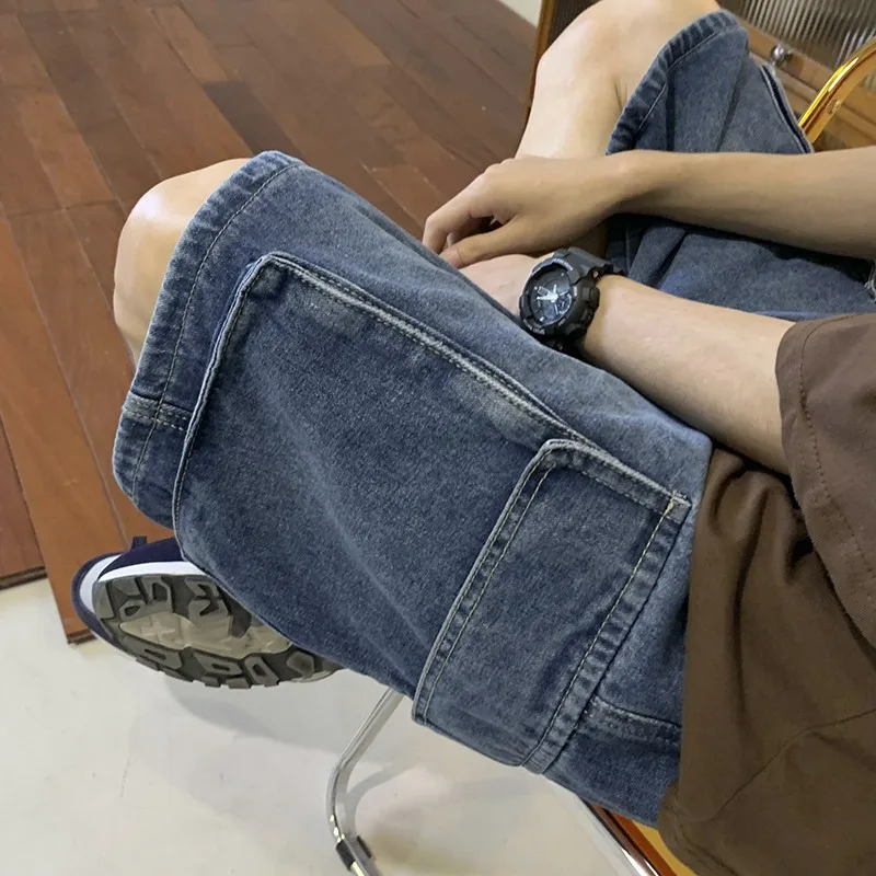 한국 대형 포켓 카고 데님 반바지 남성 여름 얇은 루즈 - Mens Fashion Cargo Pants 리뷰 및 가격