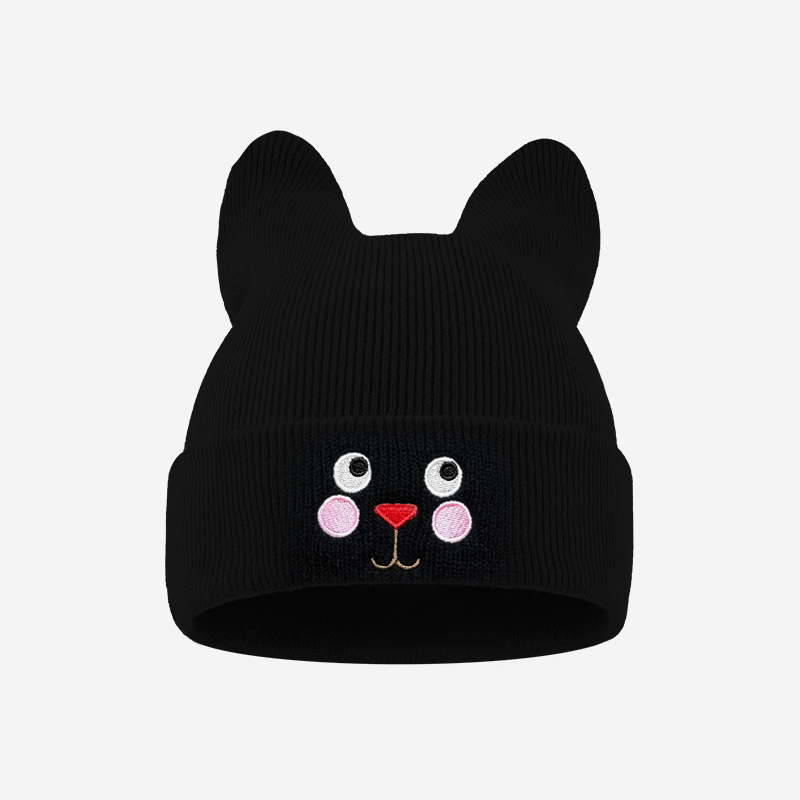 부드러운 고양이 귀 디자인 아동용 비니, 고양이 얼굴  - Beanie Winter Hat 리뷰 및 가격